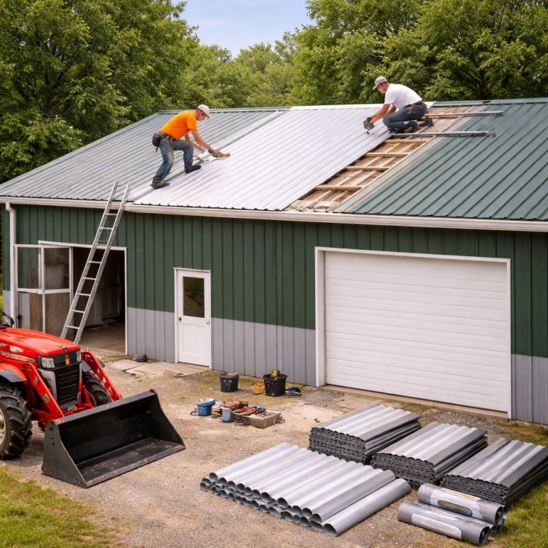 Barn Roof Construction in Fredericksburg, VA